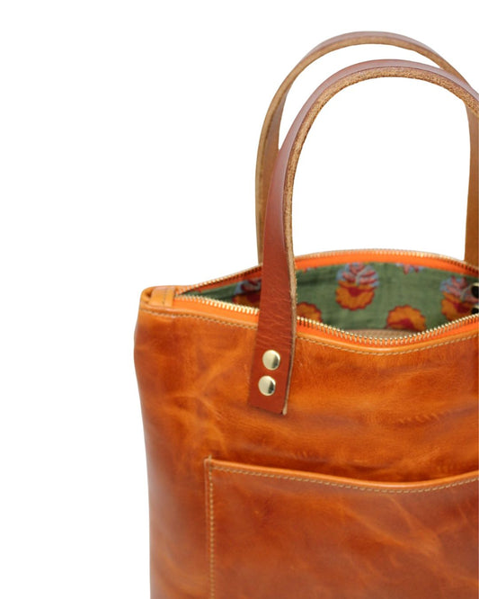 Adell Handbag in cinnamon leather