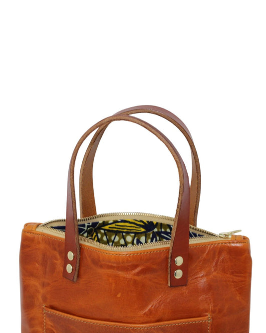 Adell Handbag in cinnamon leather