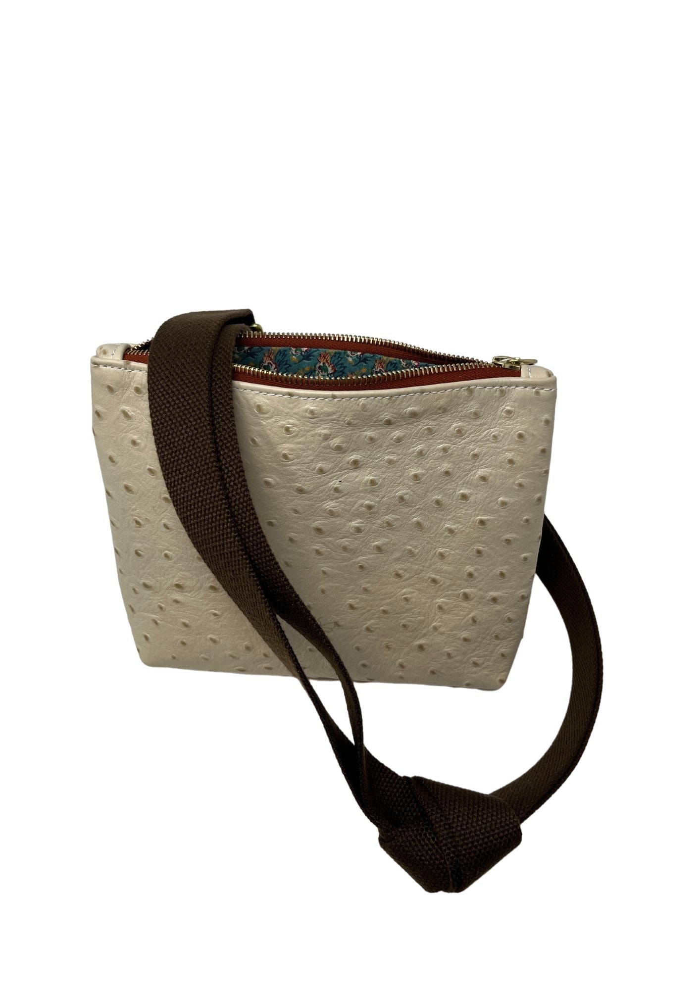 Mini Frances in Cream Ostrich