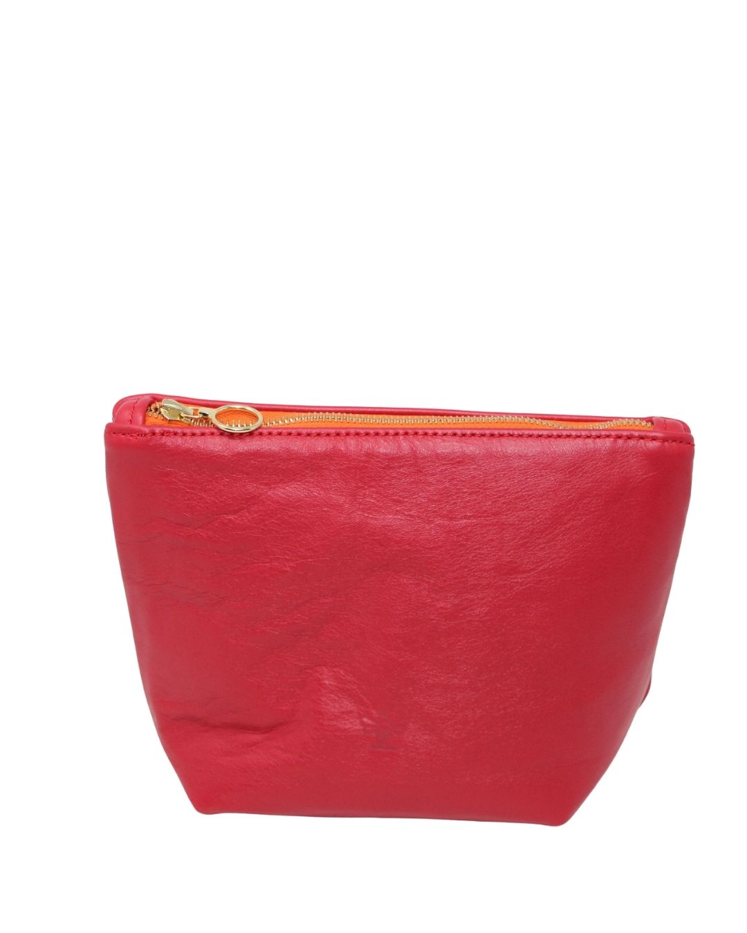 Stella Makeup Bag in poppy leather