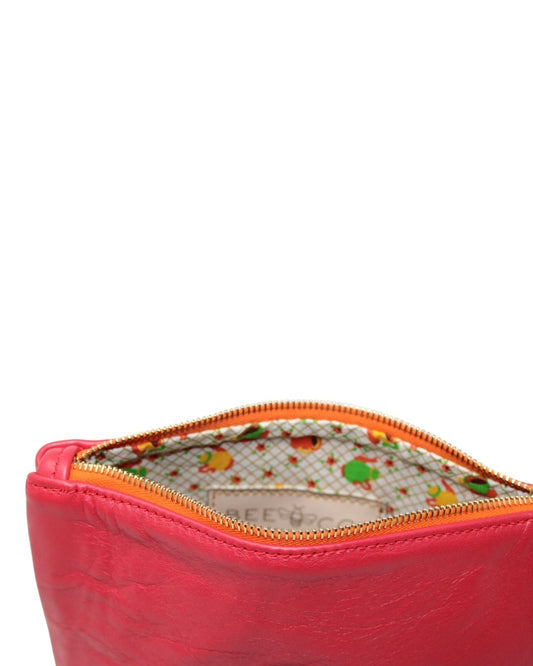 Stella Makeup Bag in poppy leather