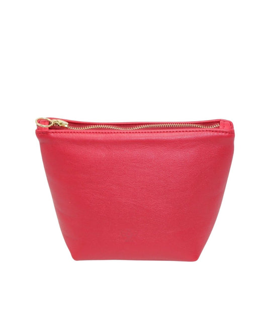 Stella Makeup Bag in poppy leather
