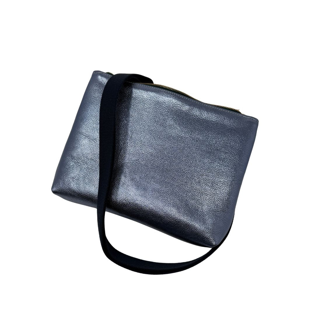 Frances Bag in blue metallic