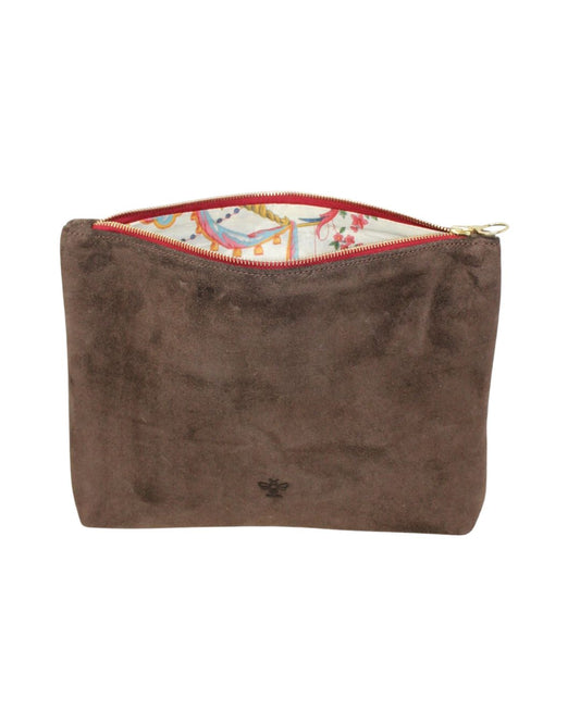 Frances Bag in chocolate suede and leather