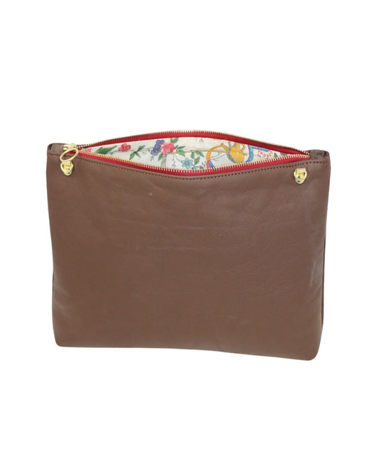 Frances Bag in chocolate suede and leather