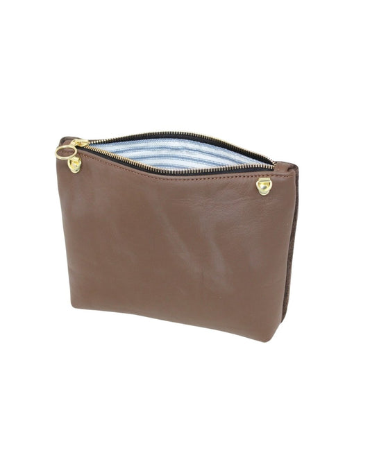 Mini Frances in chocolate suede and leather