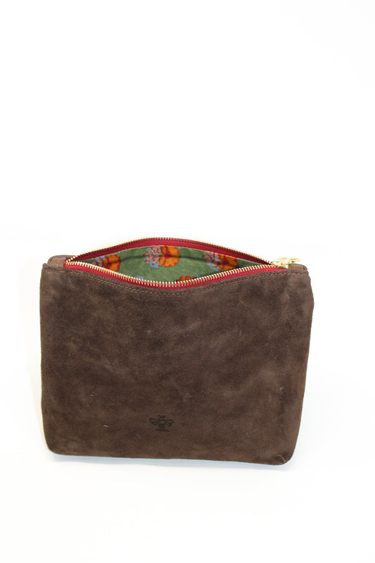 Mini Frances in chocolate suede and leather