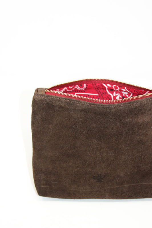 Mini Frances in chocolate suede and leather