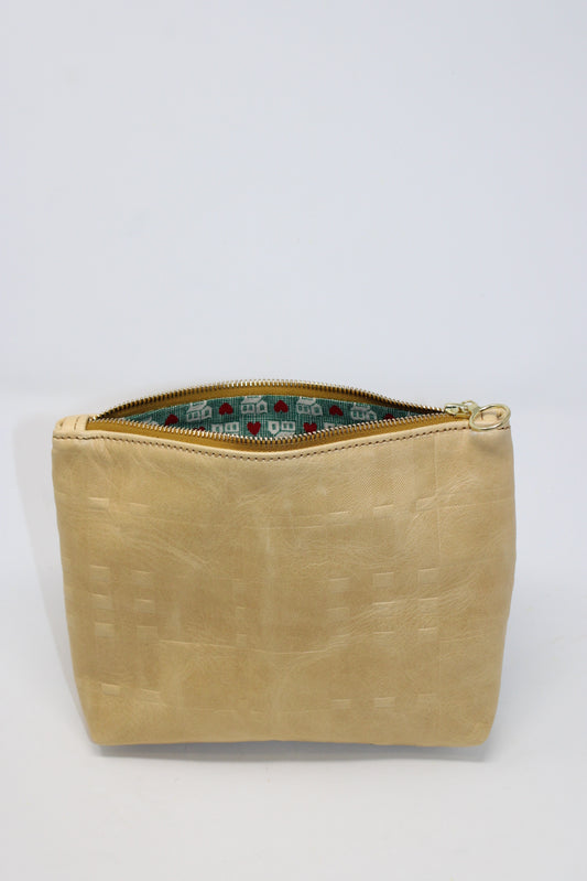 Mini Frances in yellow embossed plaid