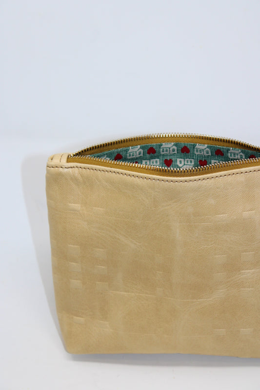 Mini Frances in yellow embossed plaid