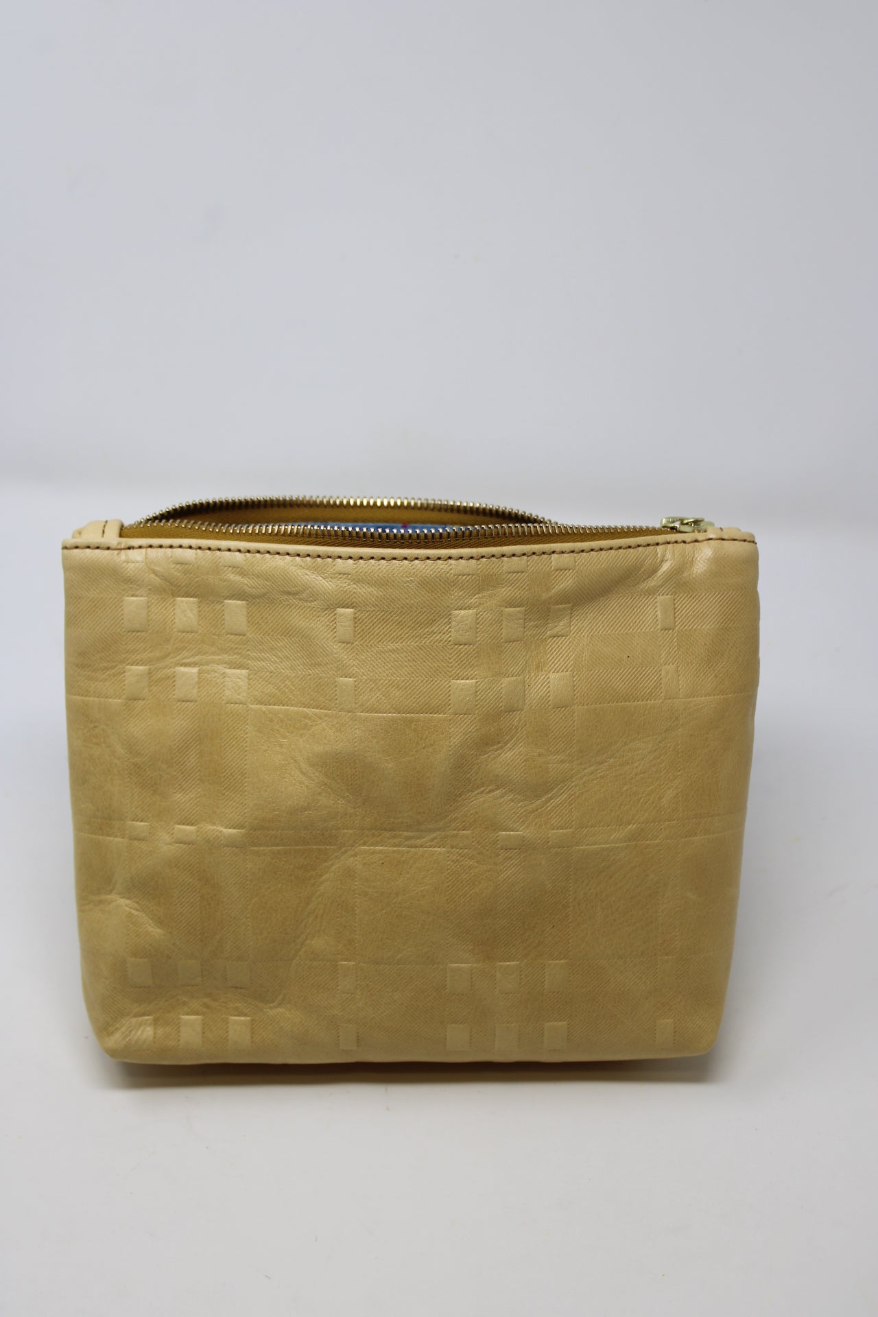 Mini Frances in yellow embossed plaid