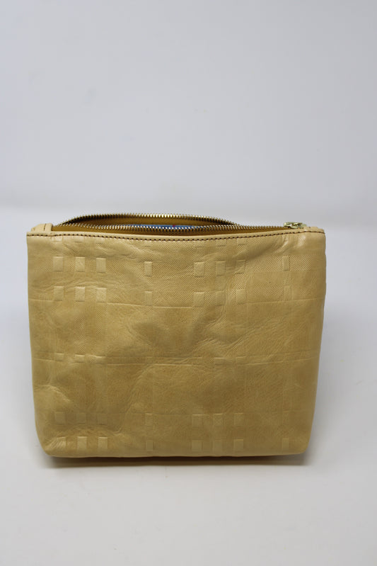 Mini Frances in yellow embossed plaid