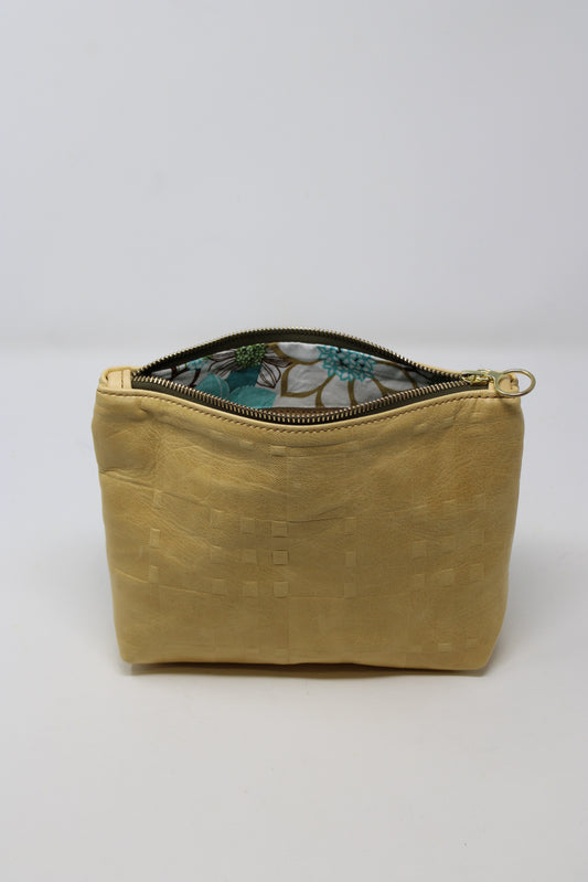 Mini Frances in yellow embossed plaid