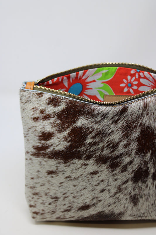Frances Bag in hair on cow hide