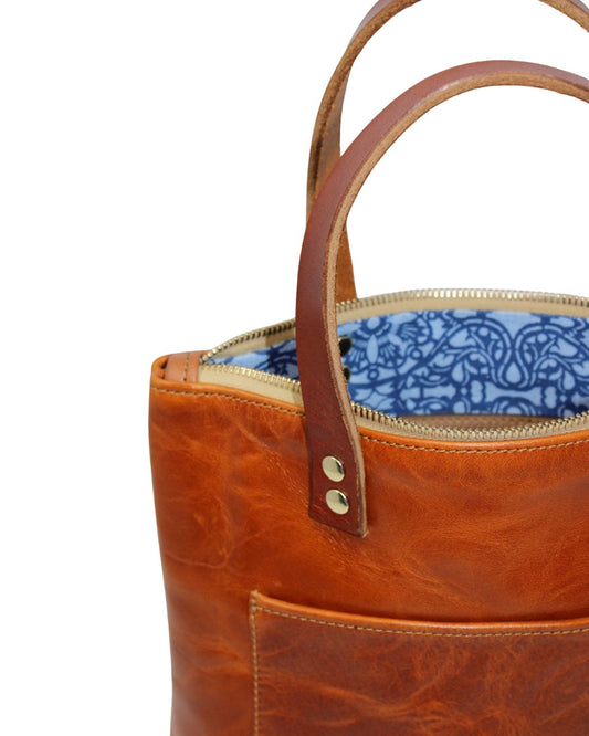 Adell Handbag in cinnamon leather