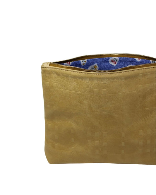 Frances Bag in yellow embossed plaid