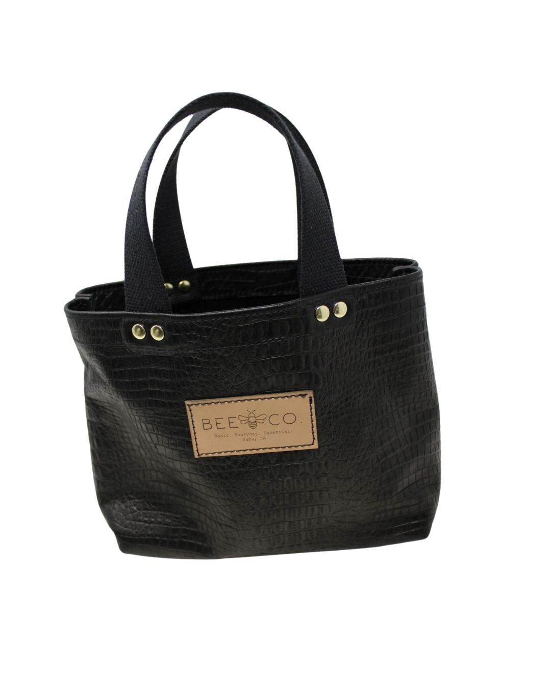 Micro Judy Tote in black gator