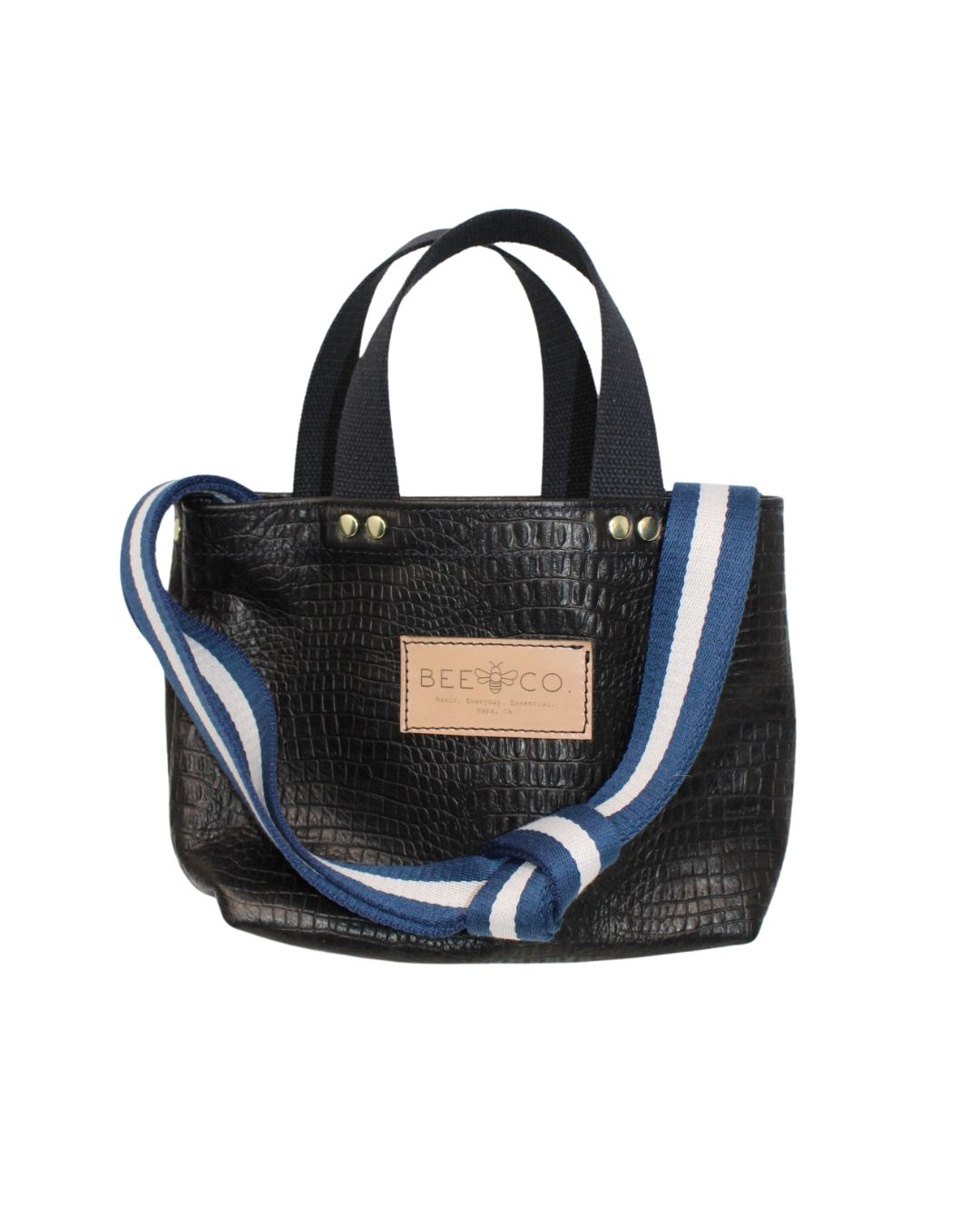 Micro Judy Tote in black gator