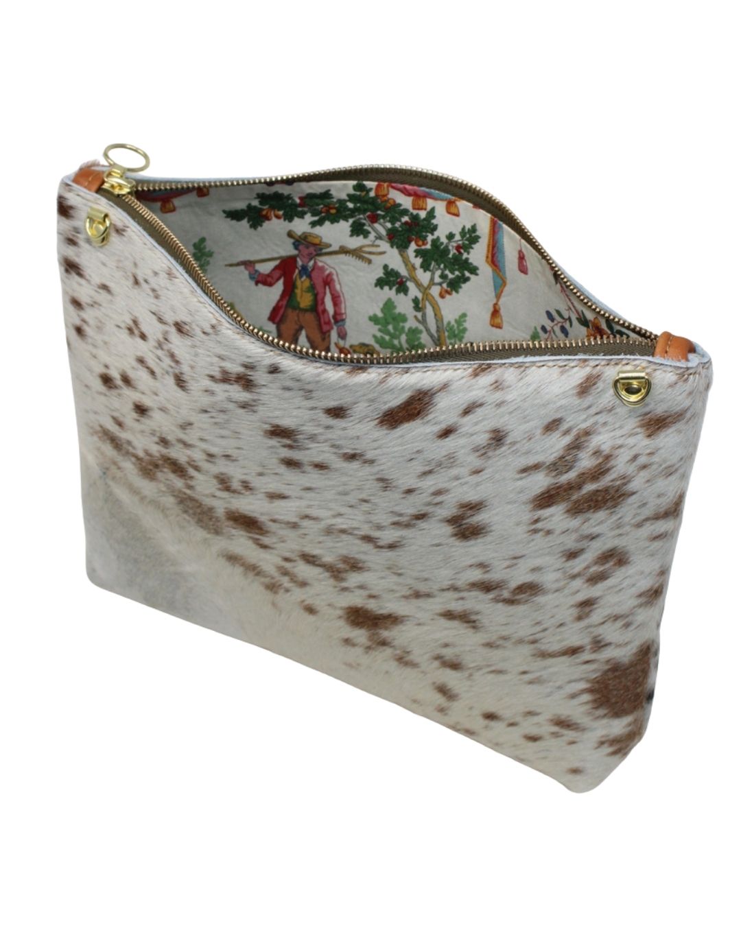 Frances Bag in hair on cowhide