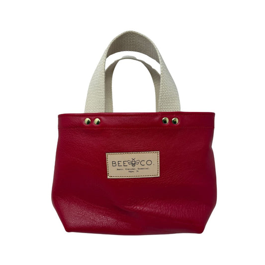 Micro Judy Tote in poppy red