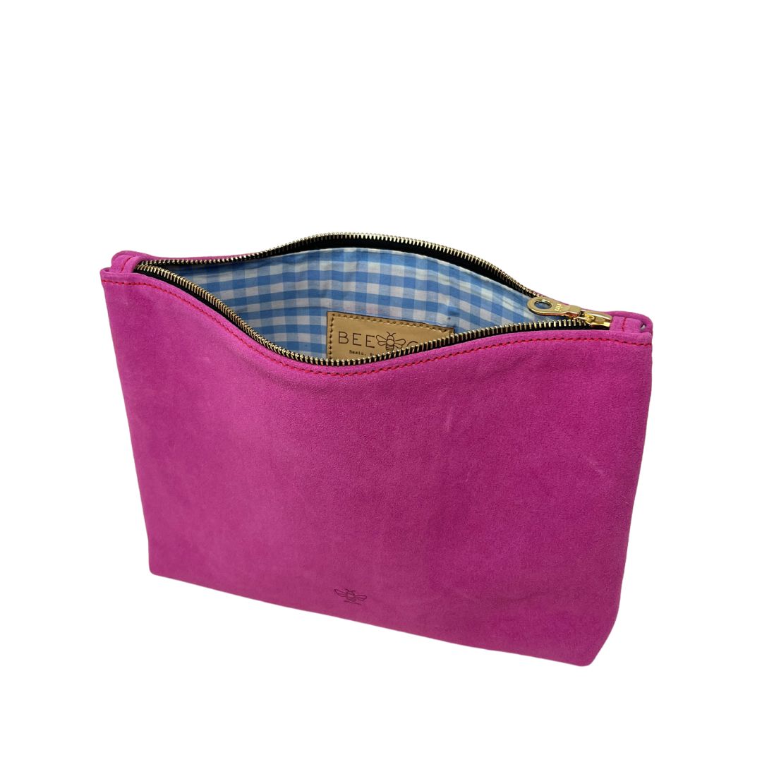 Frances Bag in Magenta Suede