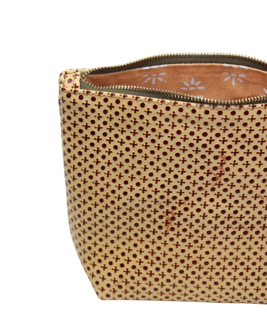 Stella Makeup Bag in XO leather