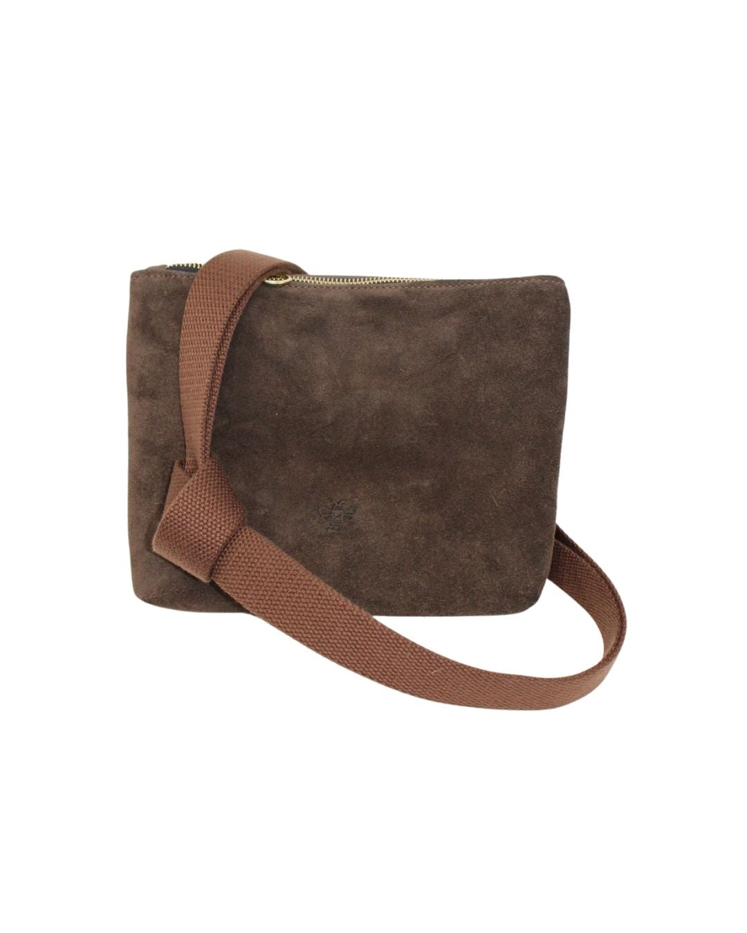 Mini Frances in chocolate suede and leather