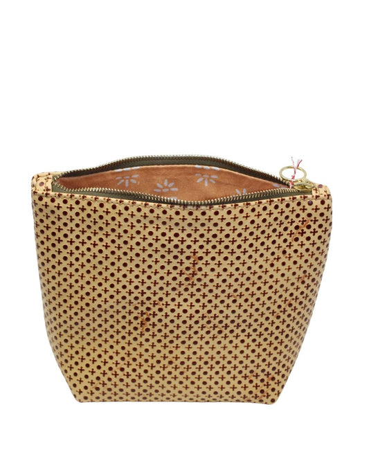 Stella Makeup Bag in XO leather