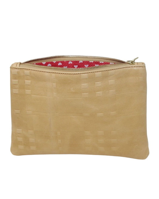 Bee Bag in embossed yellow plaid