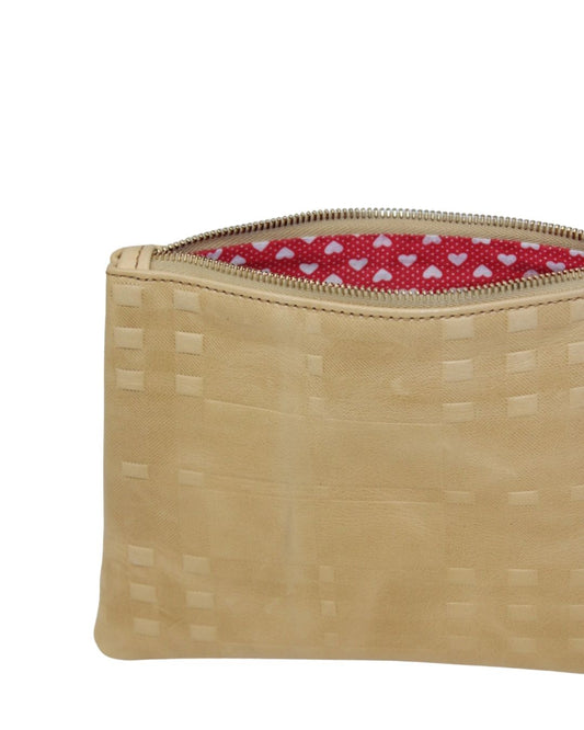 Bee Bag in embossed yellow plaid