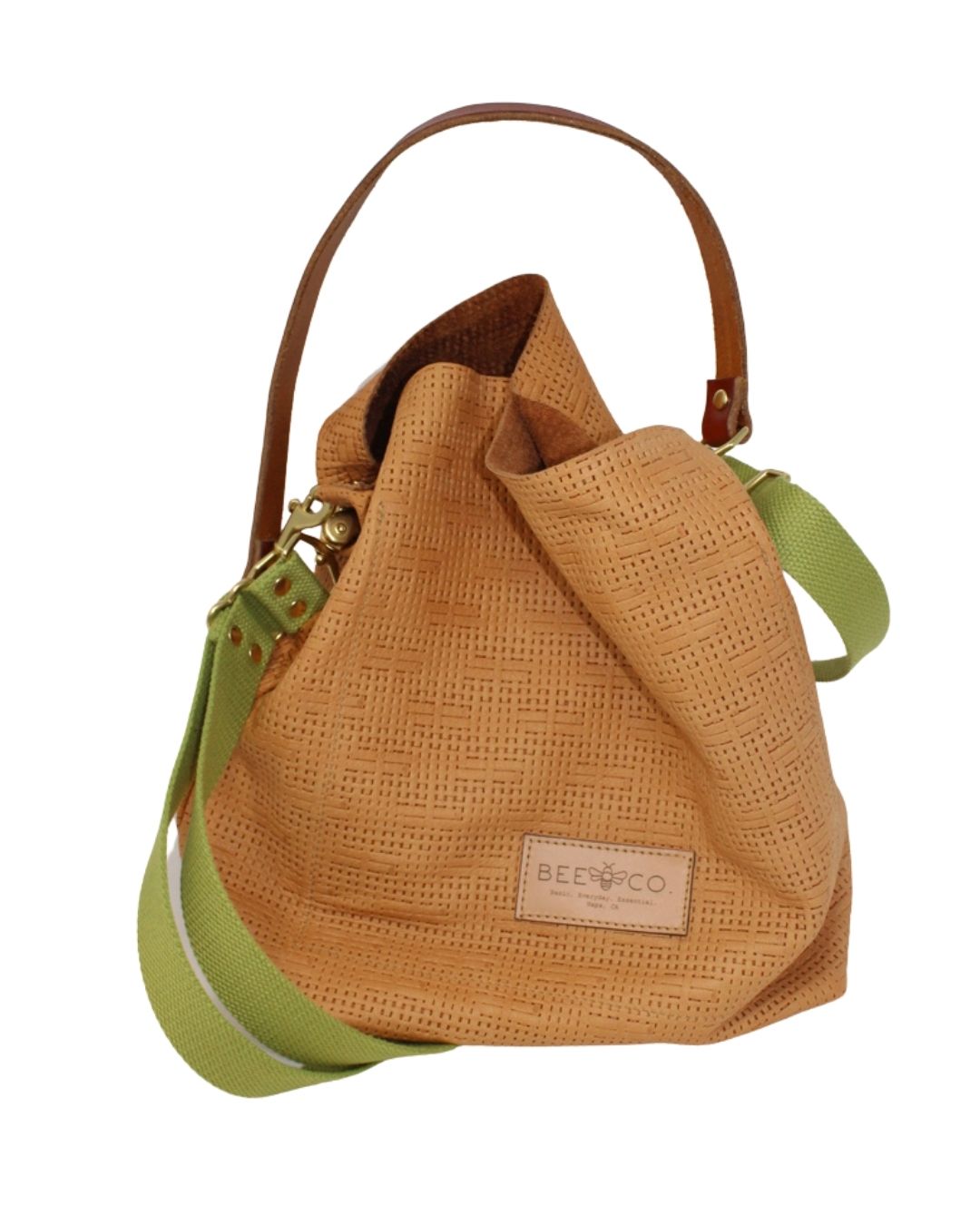 MNM Bucket Bag in Woven Tan