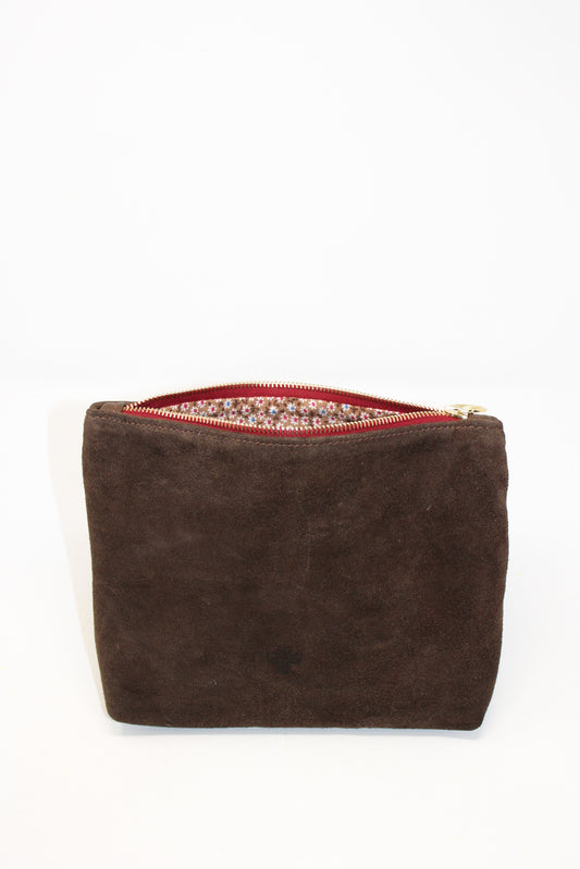 Mini Frances in chocolate suede and leather