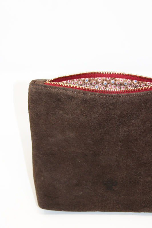 Mini Frances in chocolate suede and leather