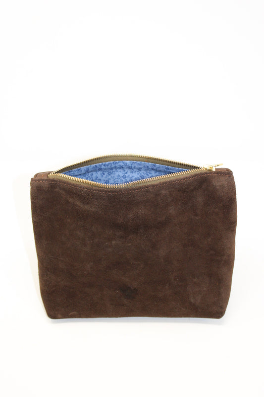 Mini Frances in chocolate suede and leather