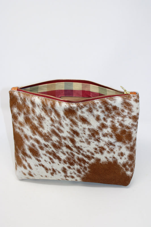 Frances Bag in hair on cow hide