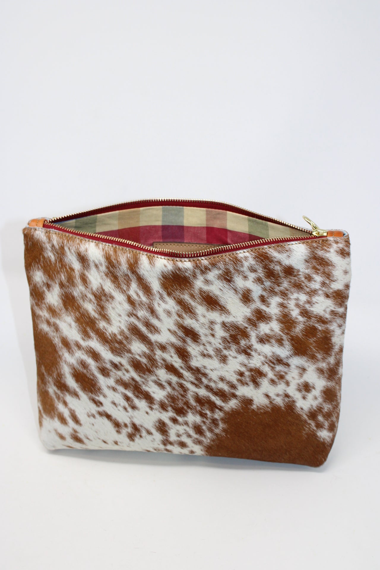 Frances Bag in hair on cow hide