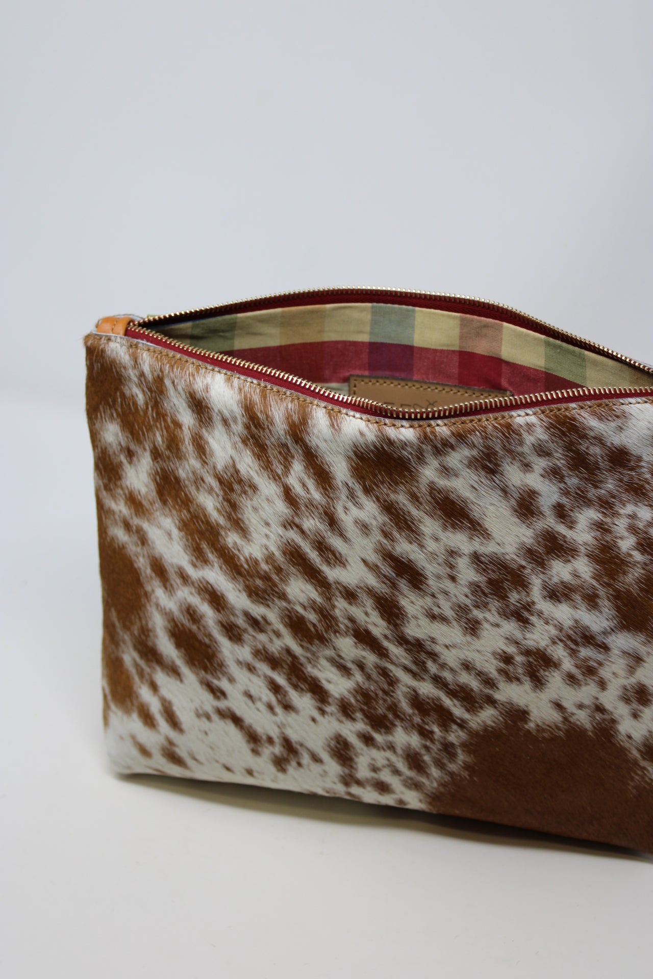 Frances Bag in hair on cow hide