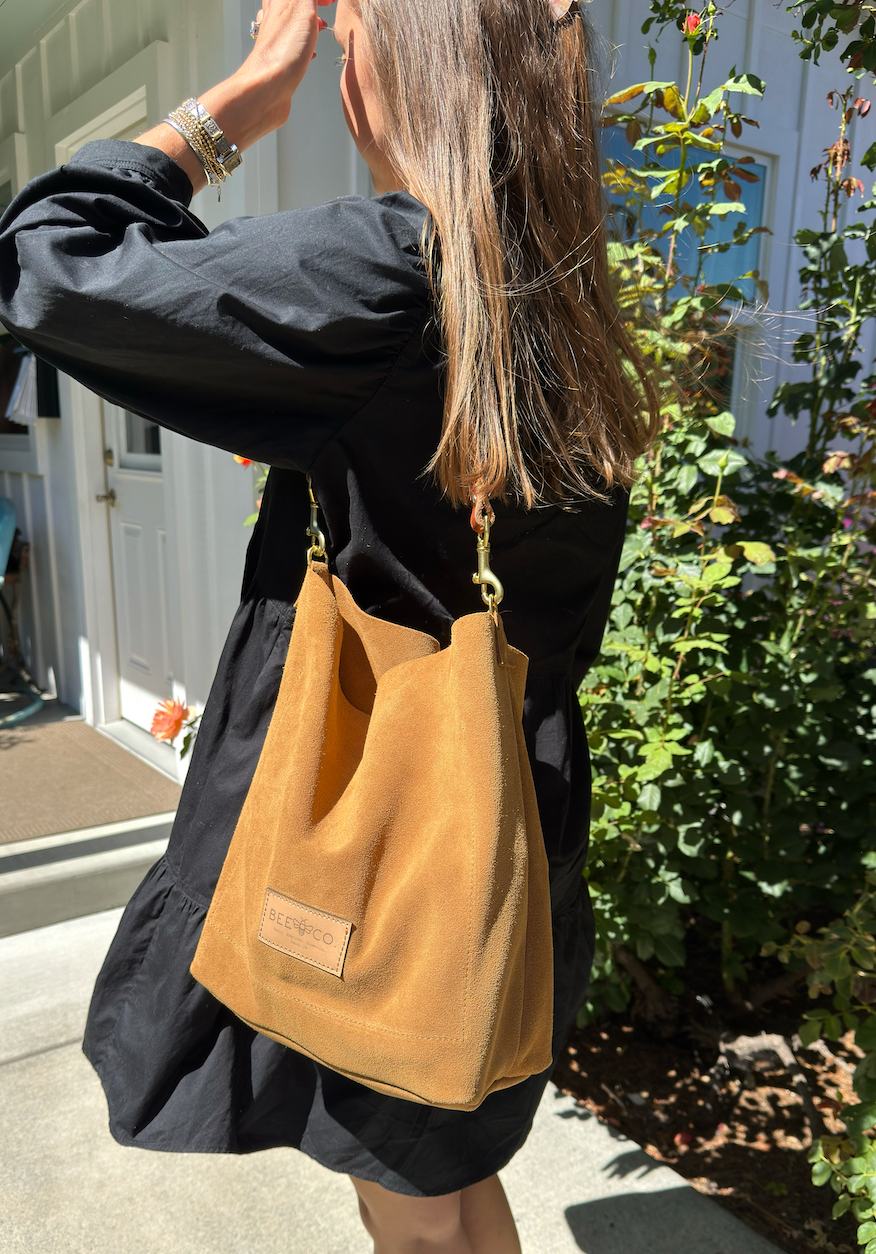 MNM Bucket Bag in Suede