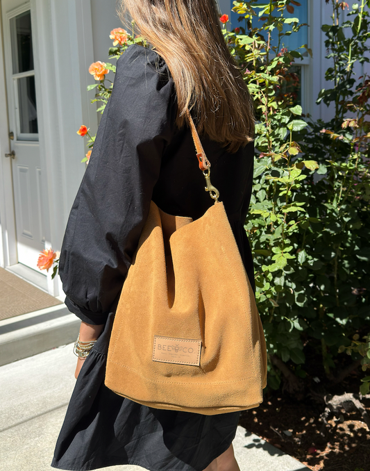 MNM Bucket Bag in Suede